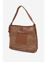 Kabelka s Pletením a Světle hnědá model 22111686 - Flora&Co