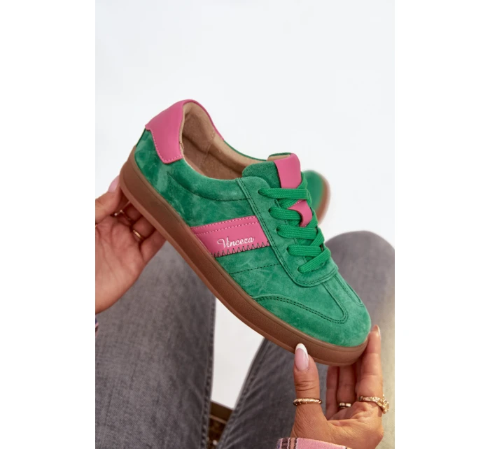 Semišové tenisky Vinceza – zelené