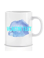 Personalizovaný klasický bílý keramický hrníček 300 ml s barevnou skvrnou Personalizovaný klasický bílý keramický hrníček 300 ml s barevnou skvrnou