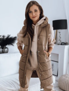 Dámská prošívaná vesta NOELIA camel FashionStreet TY3131