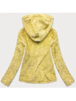 Žlutá melanžová plyšová dámská mikina model 15512678 - J.STYLE