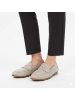 Dámské kožené mokasíny béžové model 22015087 - VINCEZA