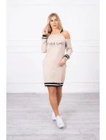 Béžové šaty Tres Chic Béžové šaty Tres Chic