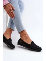 Dámské mokasíny z semiše černé model 21659292 - Boto Dámské mokasíny z semiše černé model 21659292 - Boto