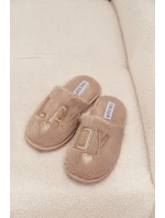 Dámské pantofle s kožešinou LADY model 21710300 béžové - VINCEZA