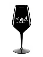 MATKA NA TAHU - černá nerozbitná sklenice na víno 470 ml