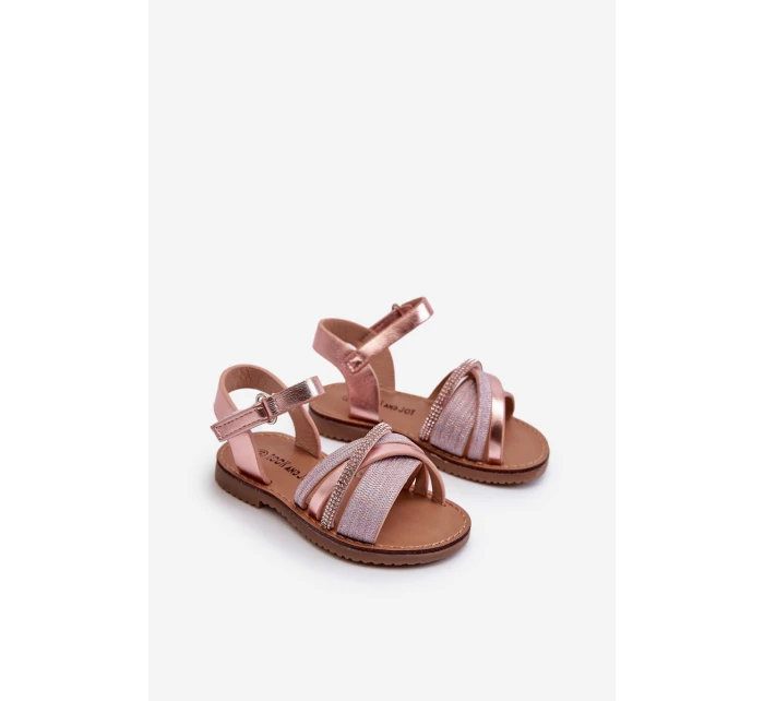 Lesklé Dětské Sandálky Na Suchý Zip Růžové Delphina Lesklé Dětské Sandálky Na Suchý Zip Růžové Delphina