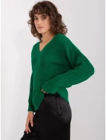 Sweter BA SW model 19014760 ciemny zielony - FPrice Sweter BA SW model 19014760 ciemny zielony - FPrice