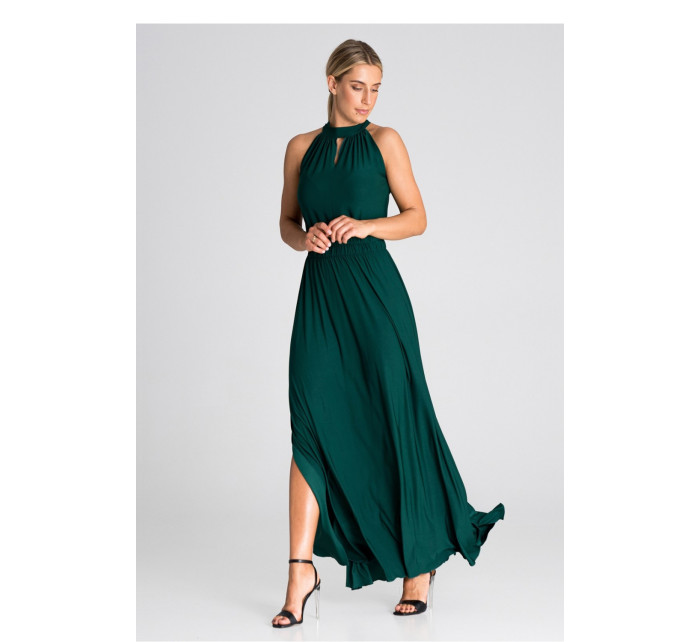 Dámské společenské šaty M945 zelené - Figl