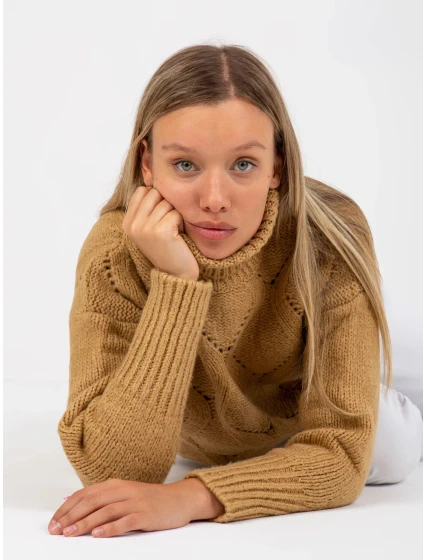 Dámský svetr LC SW model 20756463 velbloudí - FPrice Dámský svetr LC SW model 20756463 velbloudí - FPrice