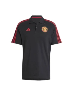 Pánské polo tričko Manchester United M IT4165 Černá vzor - Adidas