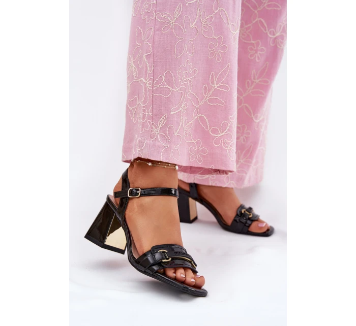 Sandály na podpatku model 215347 Step in style Sandály na podpatku model 215347 Step in style