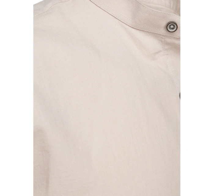 Pánská béžová košile s krátkým rukávem Dstreet model 21989613 - FashionStreet