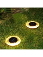 SOLÁRNÍ DISKOVÉ SVĚTLO 28 LED PRO MONTÁŽ NA ZEM NEBO NA STĚNU