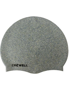 Silikonová plavecká čepice Crowell Recycling Pearl ve stříbrné barvě.2