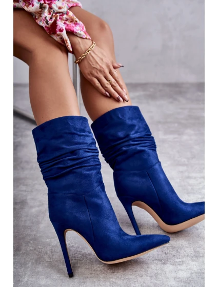 Dámské kozačky kozačky Modré model 21596851 - Boto