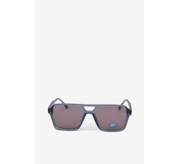 Dámské sluneční brýle se stříbrným detailem modrošedé