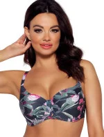 Dámská plavková podprsenka SK 173 tm.modrá-květy - Ava