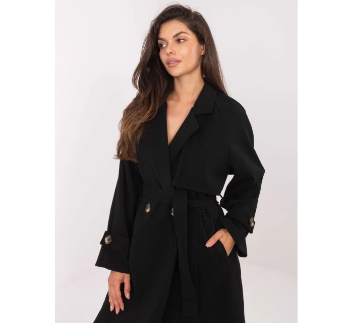 Płaszcz IT PL model 21302531 czarny - FPrice Płaszcz IT PL model 21302531 czarny - FPrice