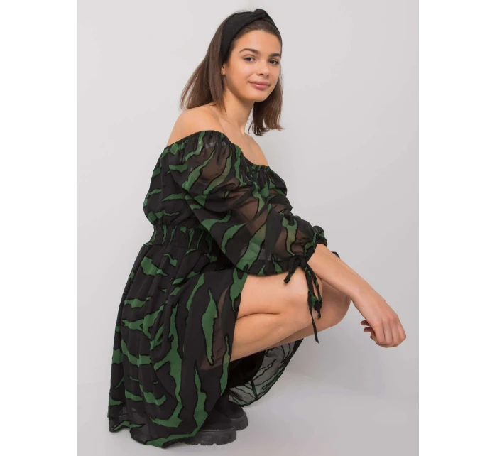 Šaty LC SK 22K 3040.19P černá a zelená