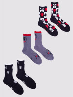Yoclub Pánské ponožky 3-Pack SKA-0071F-AA00-001 Multicolour