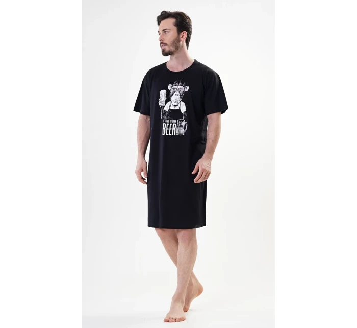 Pánská noční košile s krátkým rukávem Opice