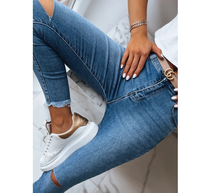 Dámské kalhoty LOOKING GOOD modré FashionStreet UY1388 Dámské kalhoty LOOKING GOOD modré FashionStreet UY1388