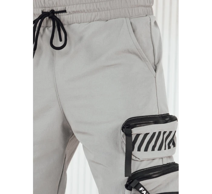 Pánské bojové kalhoty šedé FashionStreet UX4159