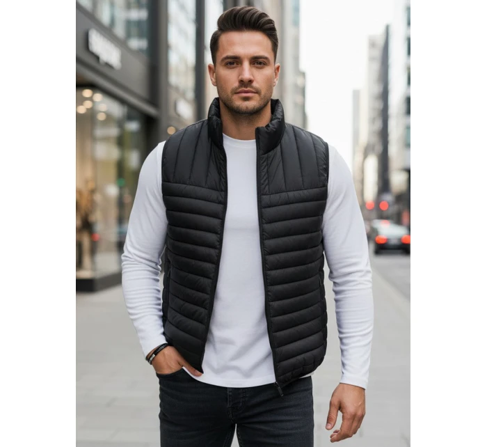 Pánská prošívaná vesta černá model 21991586 - Dstreet