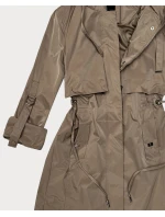 Klasická dámská bunda Goodlookin s hnědou podšívkou (B2006-48)