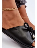 Dámské sandály z ekokože Big Star model 21653772 Černé - Big Star Shoes Dámské sandály z ekokože Big Star model 21653772 Černé - Big Star Shoes