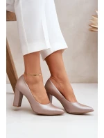 Saténové lodičky Lewski Shoes model 21682406 Béžové - Boto