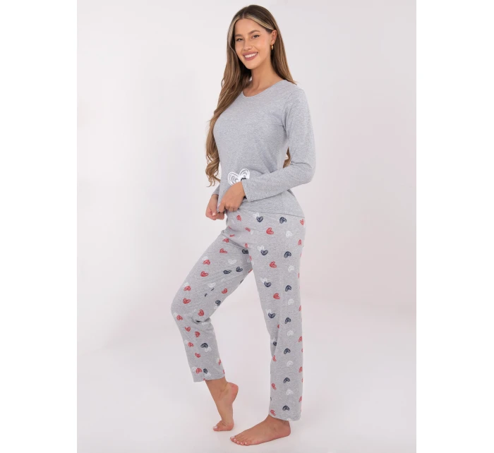 Piżama DU PI FP model 21800549 szary - FPrice Piżama DU PI FP model 21800549 szary - FPrice