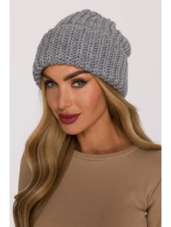 model 21417248 Žebrovaná čepice šedá - Moe