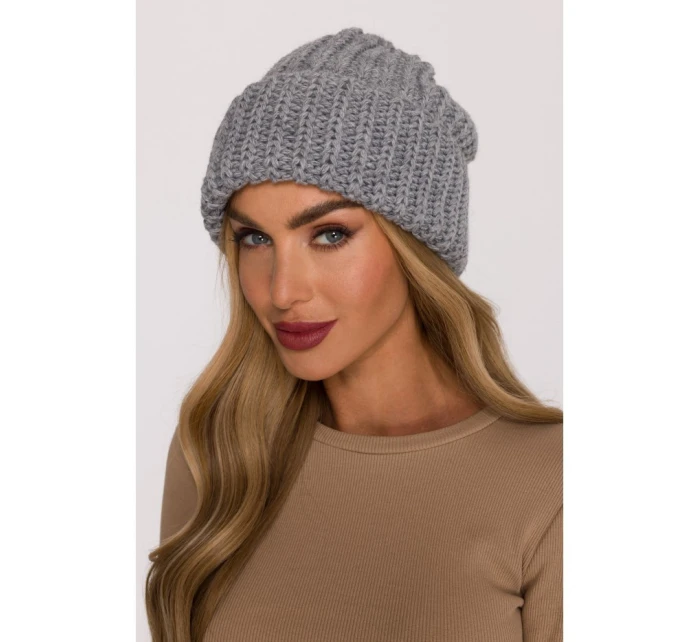 model 21417248 Žebrovaná čepice šedá - Moe