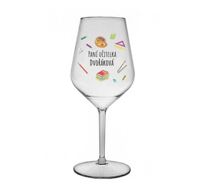 Personalizovaná nerozbitná sklenice pro paní učitelku/pana učitele (pomůcky)