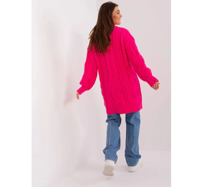 Dámské svetrové šaty AT SW  Fluo růžová  model 21949107 - FPrice