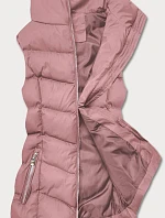 Růžová péřová dámská vesta (5M719-46)