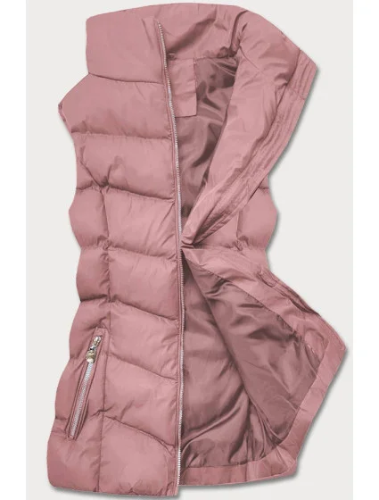 Růžová péřová dámská vesta (5M719-46) Růžová péřová dámská vesta (5M719-46)