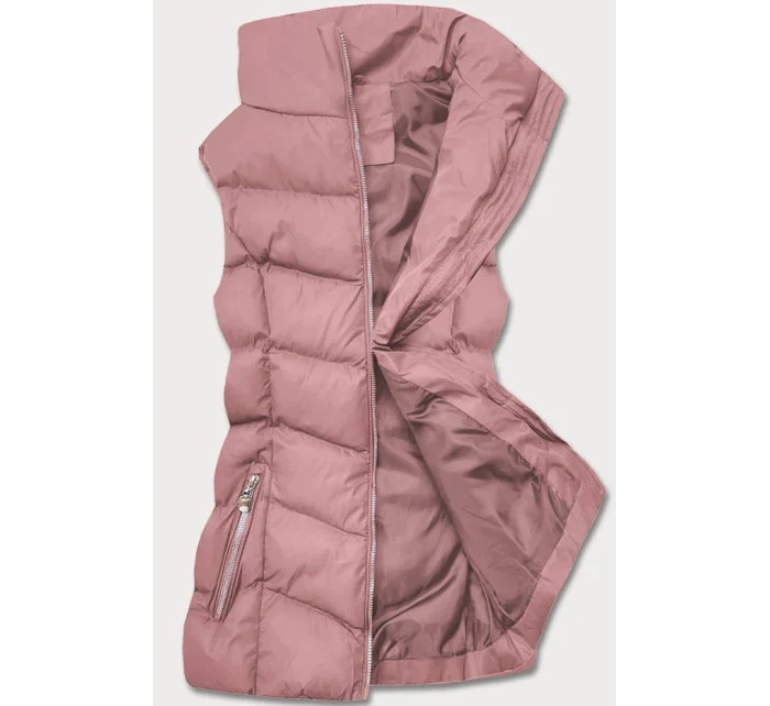 Růžová péřová dámská vesta (5M719-46) Růžová péřová dámská vesta (5M719-46)