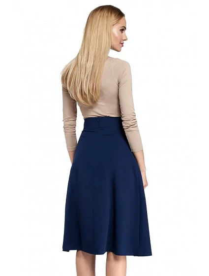 model 18002382 Dámská midi sukně tmavě modrá - Moe