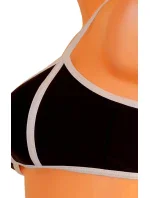 Dámské plavky dvoudílné sexy bikiny SULTRY polstrované košíčky zdobené bílými lemy černé - Černá - OEM Dámské plavky dvoudílné sexy bikiny SULTRY polstrované košíčky zdobené bílými lemy černé - Černá - OEM