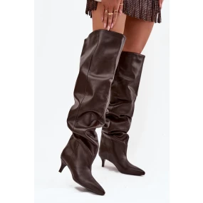 Kozačky na podpatku  model 219137 Step in style