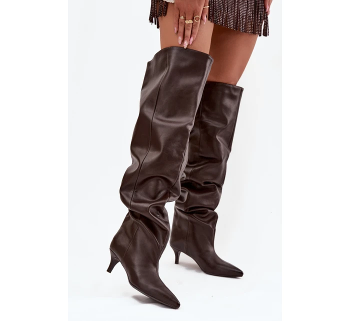 Kozačky na podpatku  model 219137 Step in style