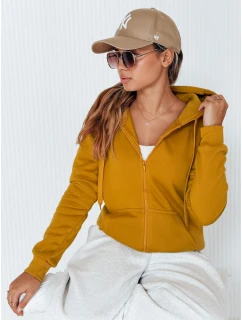 Dámská mikina na zip s kapucí camel BY0227