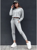 TRENDHOOD dámská mikina s kapucí světle šedá FashionStreet BY1306