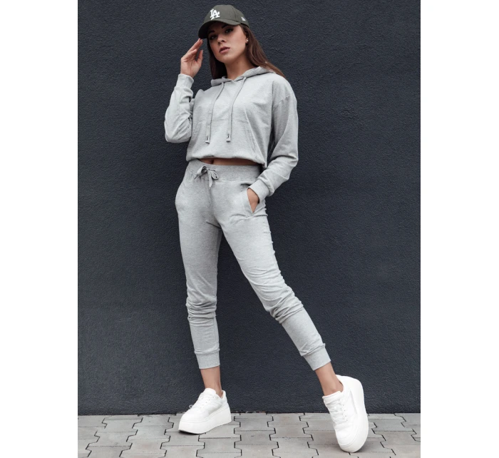 TRENDHOOD dámská mikina s kapucí světle šedá FashionStreet BY1306