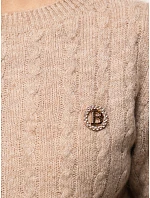 Sweter damski z warkoczowym splotem fango FashionStreet MY2676 Sweter damski z warkoczowym splotem fango FashionStreet MY2676