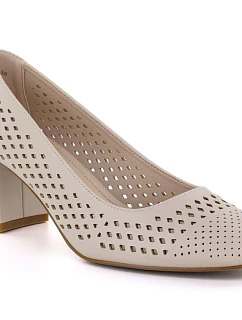 Béžové ažurové lodičky Sergio model 22078978 - LEONE