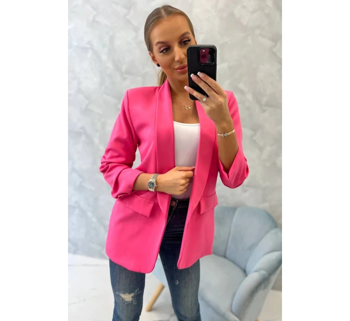Sako s klopami elegantní růžové Sako s klopami elegantní růžové